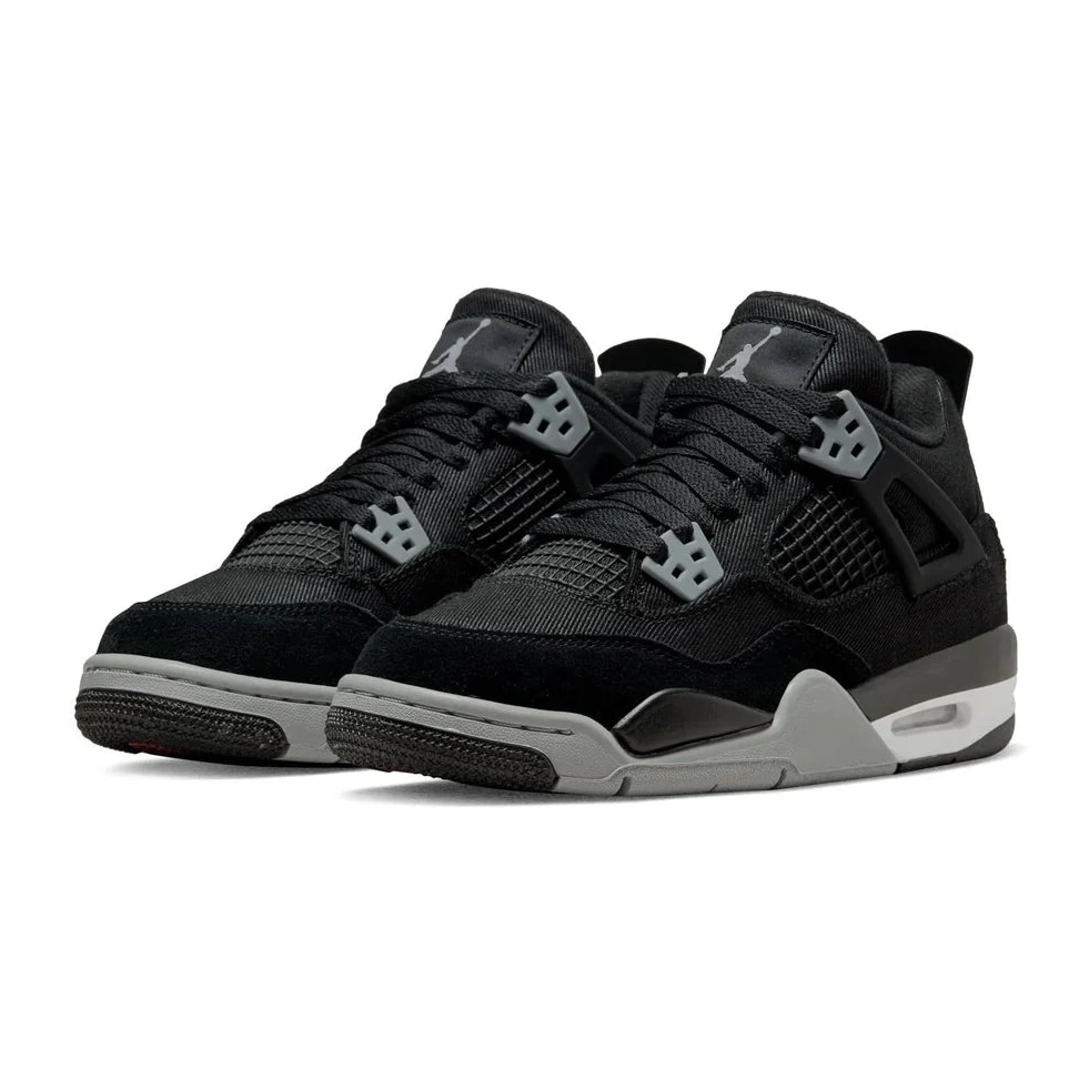 GS Black Jordan Retro Canvas 4 Air 0807